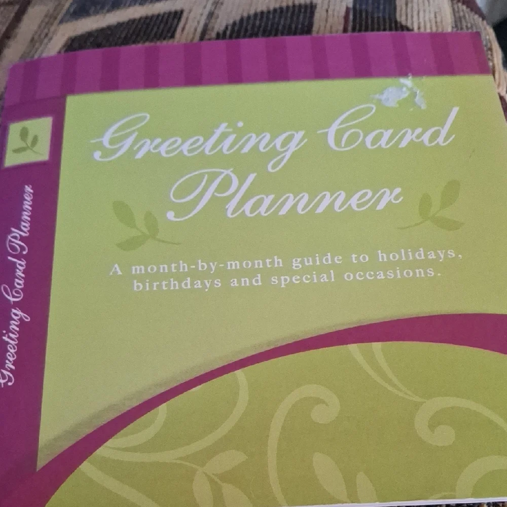 Greeting Card Planner - Lime Green & Magenta